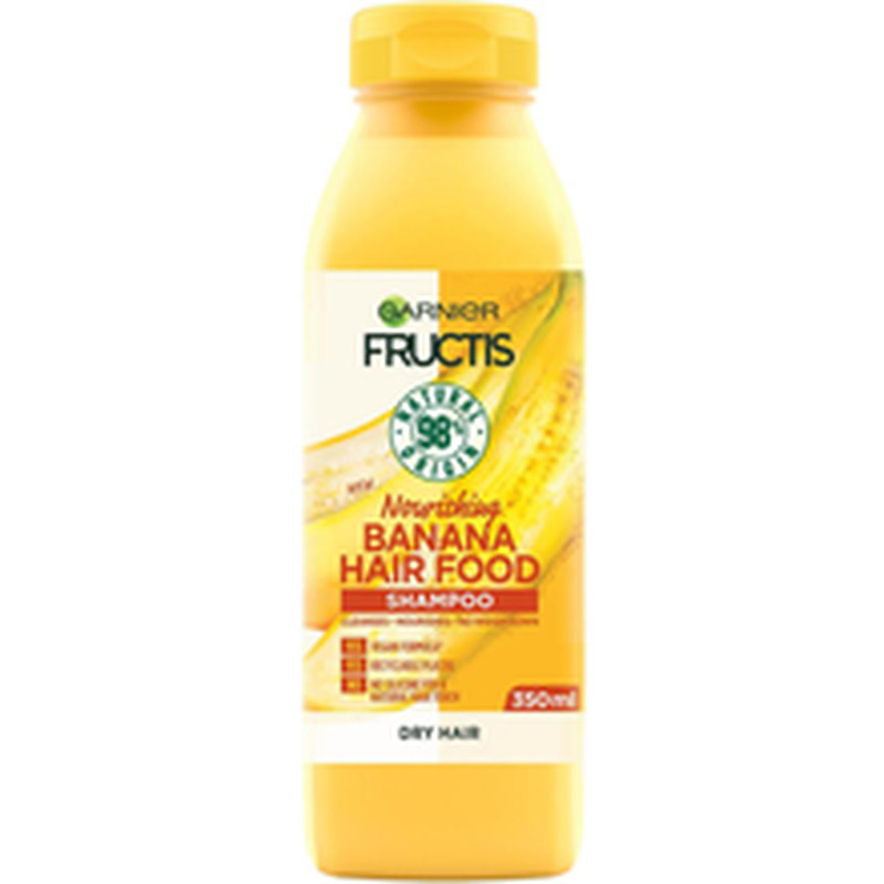 Shampoon Fructis Hair Food Banana kuivadele juustele 350ml