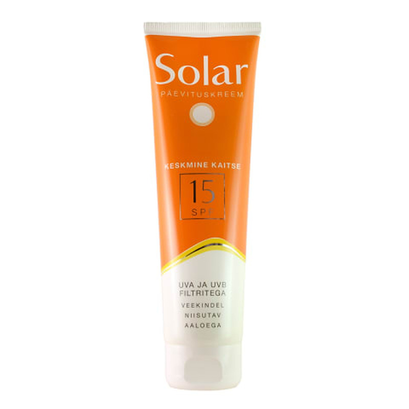 Päevituskreem Solar spf15 (veekindel, niisutav, aaloega) 100ml