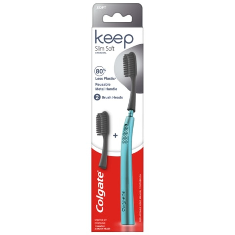 Hambahari Colgate Keep Slim Soft Charcoal 2 otsikuga