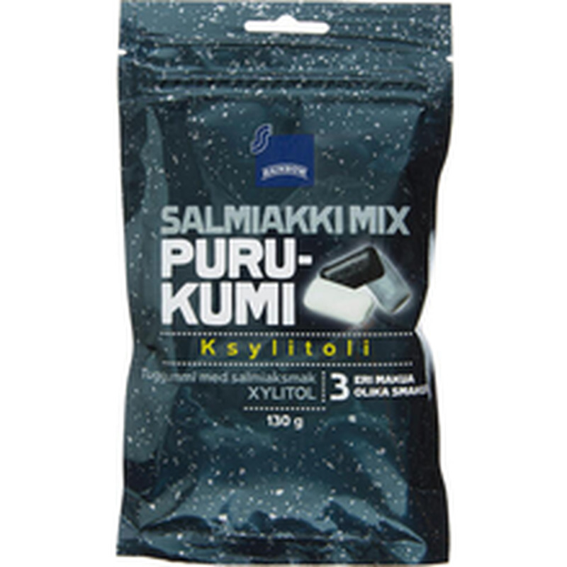 Rainbow Xylitol Salmiakki Mix närimiskummid 130 g