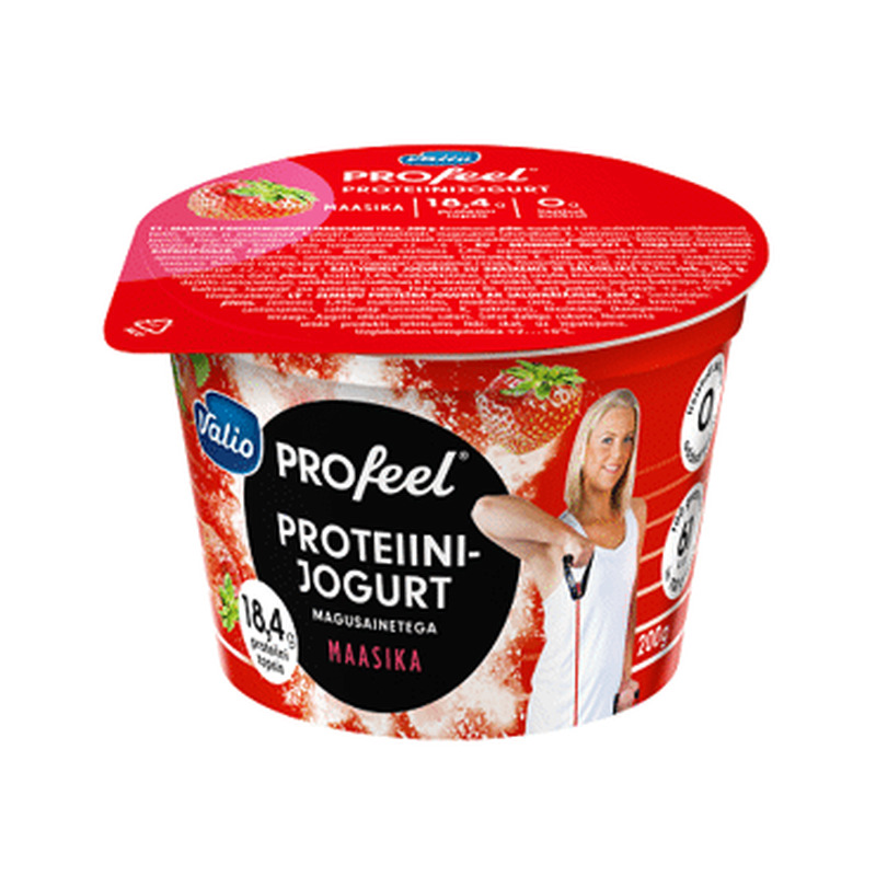 Prot.jogurt VALIO Profeel maasika, 200g