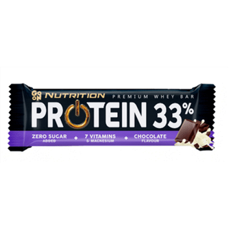 Proteiinibatoon 33% šokolaadimaitseline, GO ON NUTRITION, 50 g