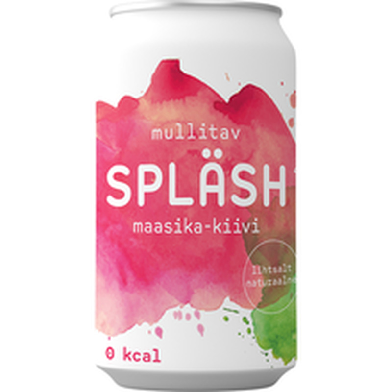 Gaseeritud vesi Maasika-kiivi, SPLÄSH, 330 ml