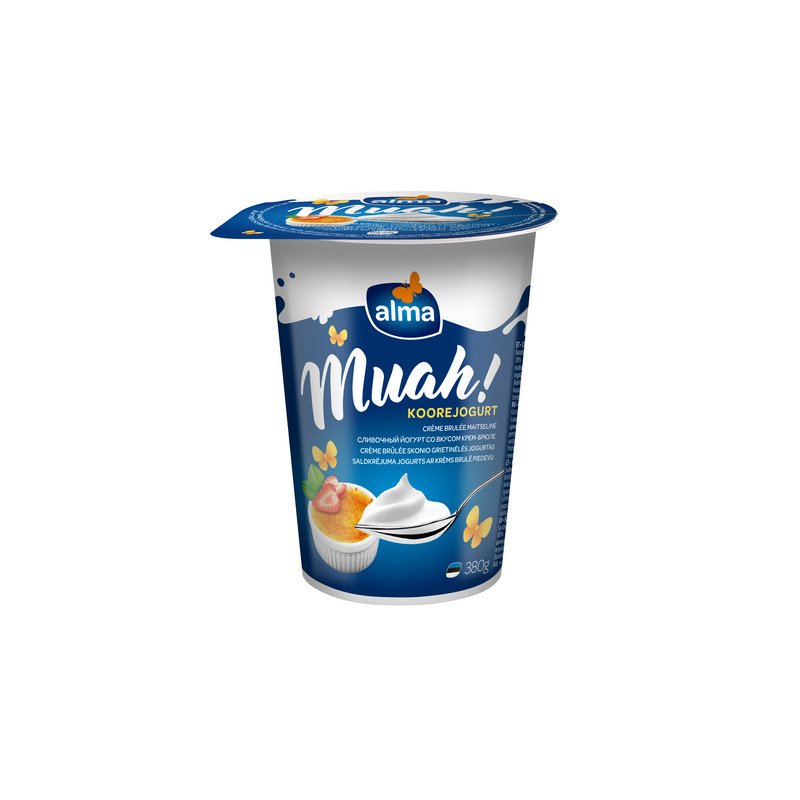 Koorejogurt Muah crème brulée 6,5%, VALIO ALMA, 380 g