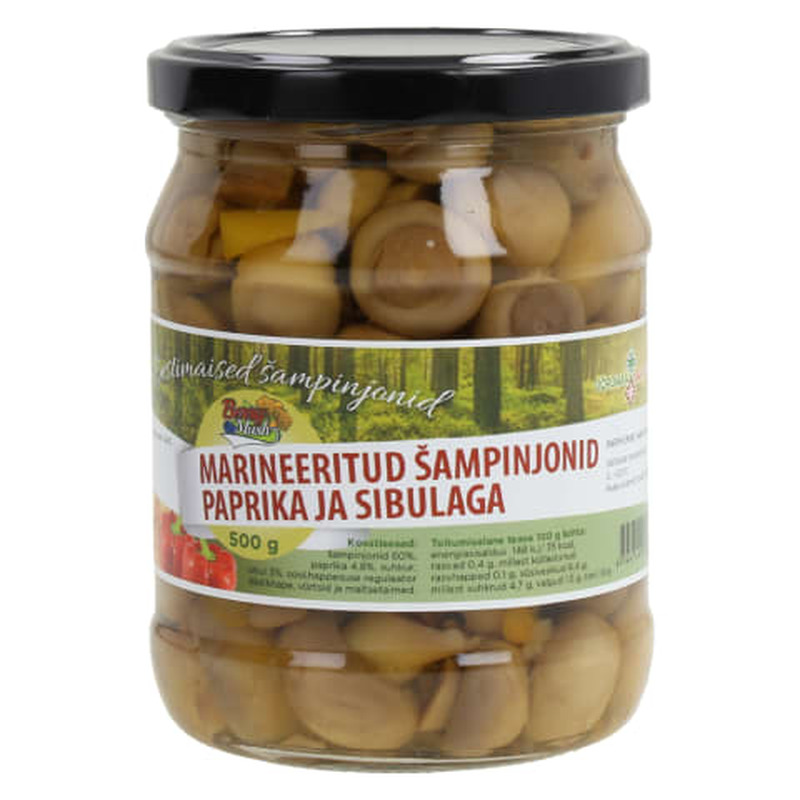 Marineeritud šampinjonid paprikaga 500g