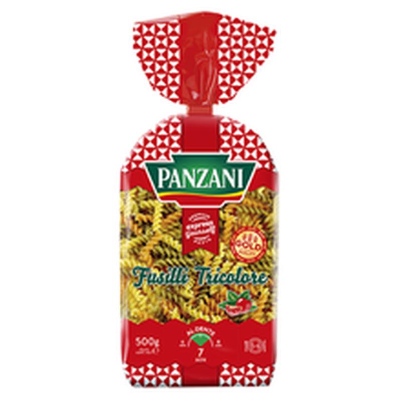 Kolmevärviline spiraal Fusilli, PANZANI, 500 g