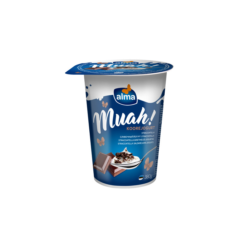 Koorejogurt stracciatella Muah, VALIO ALMA, 380 g