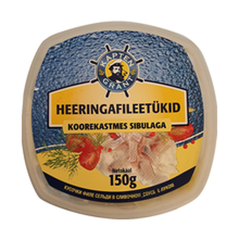 Heeringafileetükid koorekastmes sibulaga, KAPTEN GRANT, 150 g