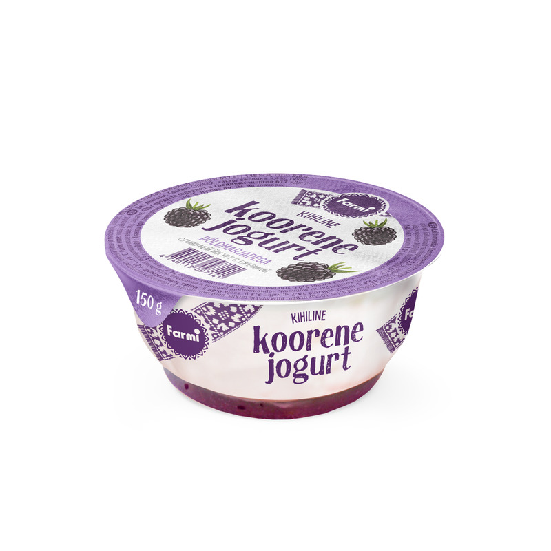 Jogurt koorene põldmarjadega laktoosivaba, FARMI, 150 g