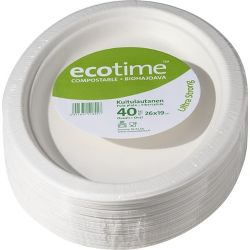 ECOTIME Papptaldrik 26x19cm 40tk (biolag/kompost)