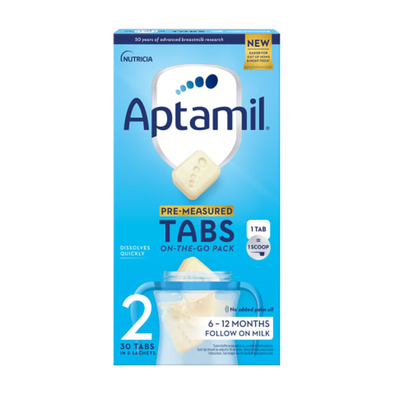 Jätkupiimasegu Aptamil 2 Tabs alates 6 kuust 144g