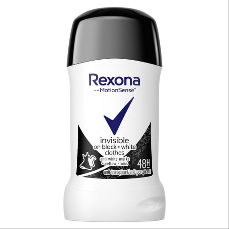 Pulkdeodorant Invisible Black & White, REXONA, 40 ml