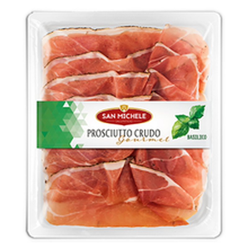 Prosciutto crudo maitsestatud basiilikuga, SAN MICHELE, 90 g