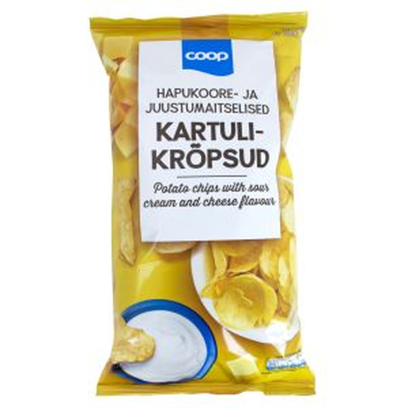 Coop kartulikrõps 200g hapukoore- ja juustumaitselised