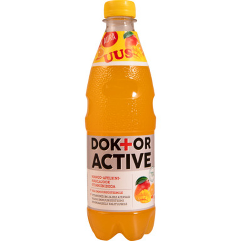 AURA DR. Active mango-apelsinimahlajook vitamiinidega 0,5l