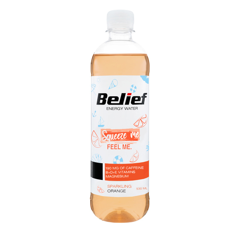 Energiavesi apelsini-sidruni, BELIEF, 530 ml