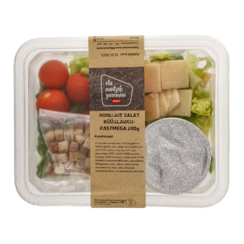 Roheline salat küüslaugukastmega 200g