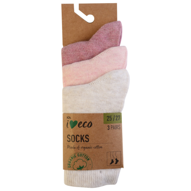 Laste sokid I Love Eco 3 paari 25-27