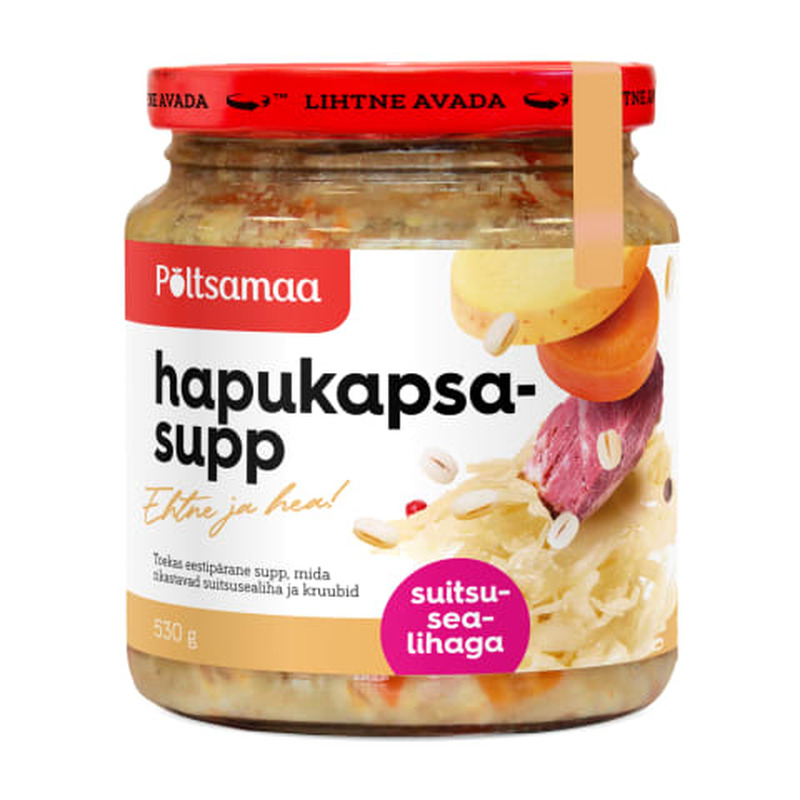 Hapukapsasupp suitsulihaga, PÕLTSAMAA, 530 g