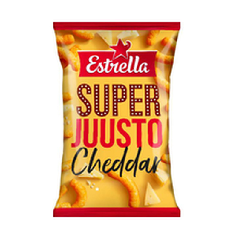 Estrella Superjuusto Cheddar juustumaitselised maisikrõpsud 175 g