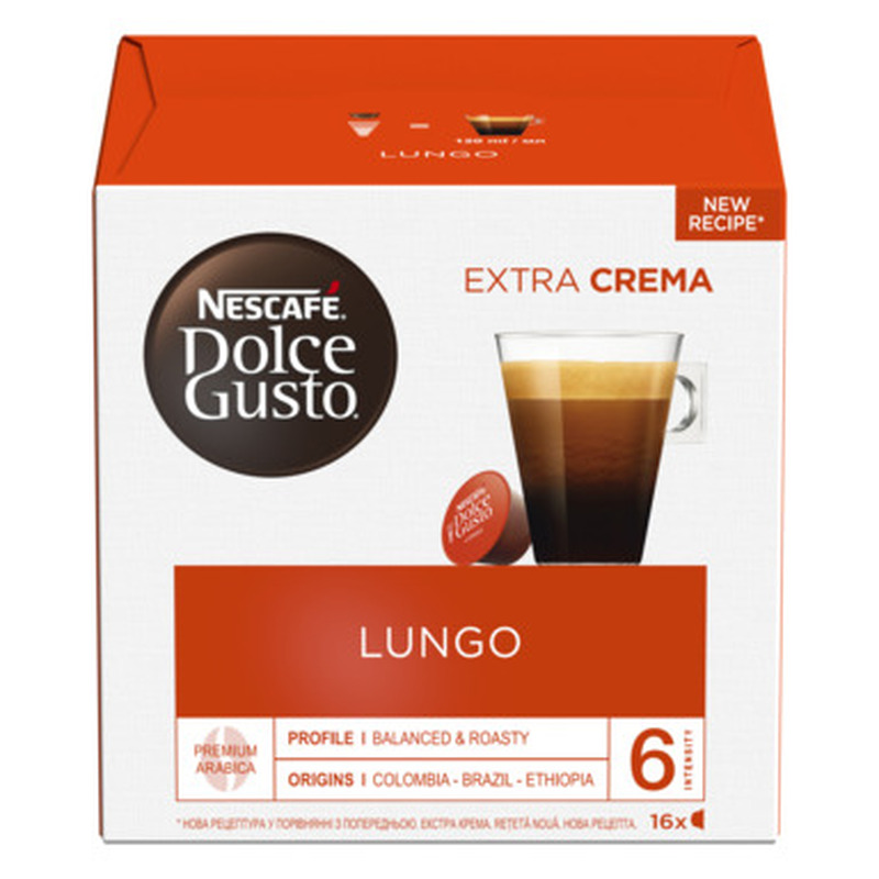 Kohvikapslid Dolce Gusto Lungo, NESCAFE, 16 tk