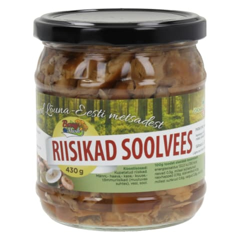 Riisikad soolvees Berrymush 430g