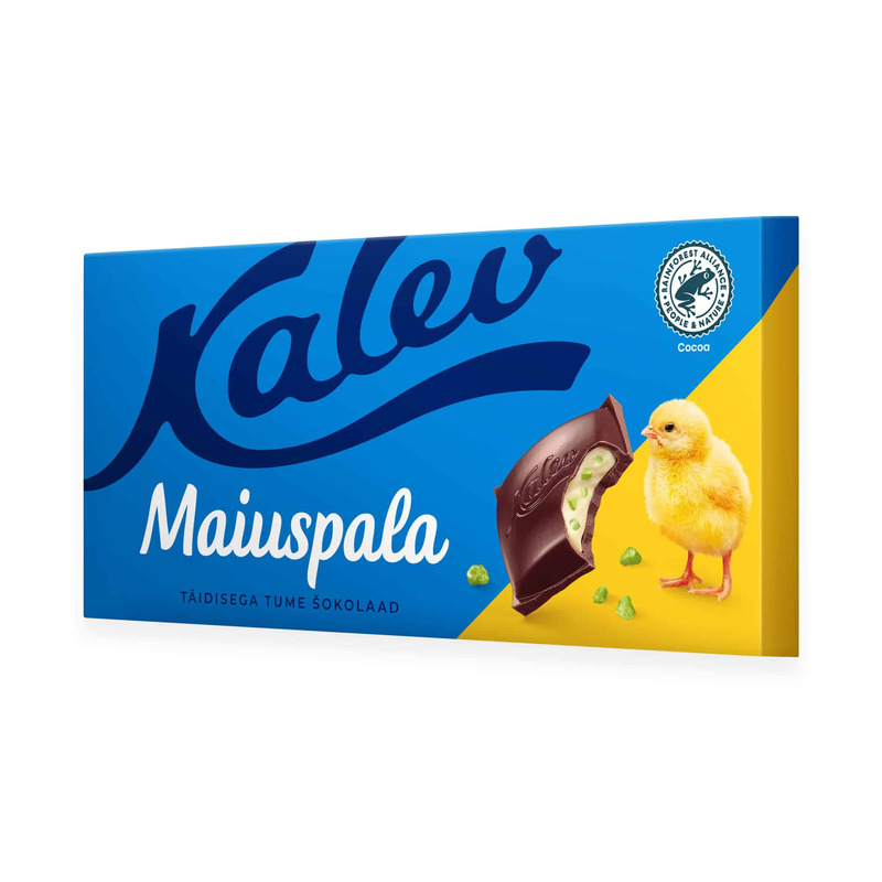 Tume šokolaad Maiuspala täidisega, KALEV, 100 g