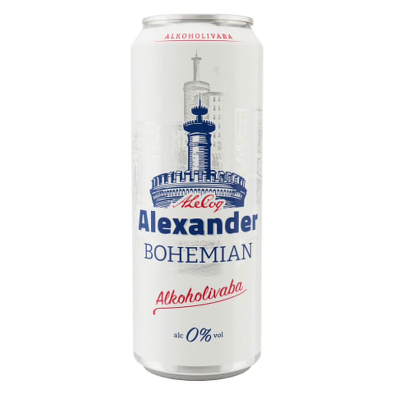 Alkoholivaba õlu Alexander Bohemian 0% 0,568l purk