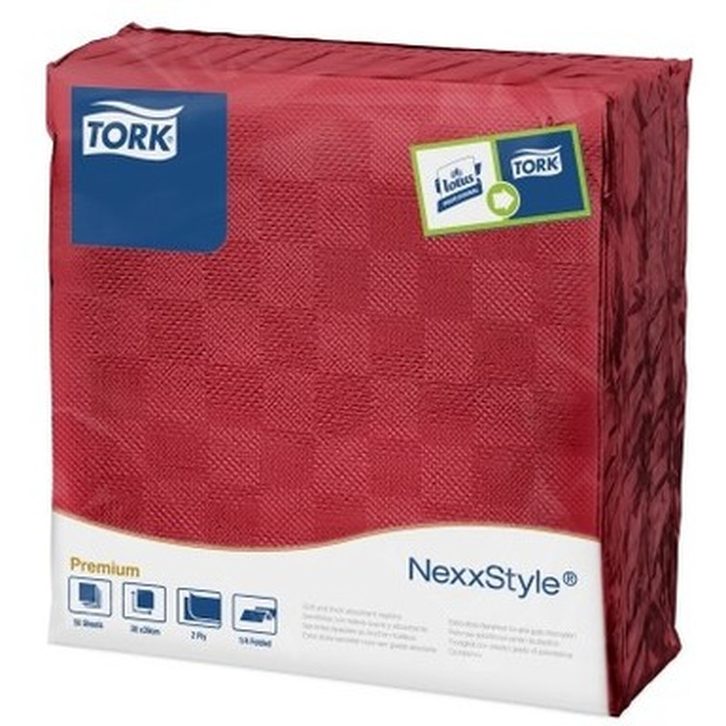 TORK Salvrätikud NexxStyle 39cm 50tk (2 kihilised, burgundy)