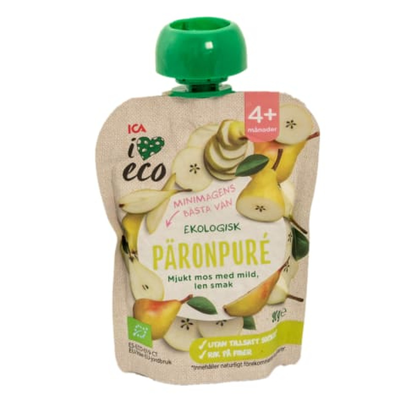 Püree I Love Eco pirni alates 4. kuust 90g