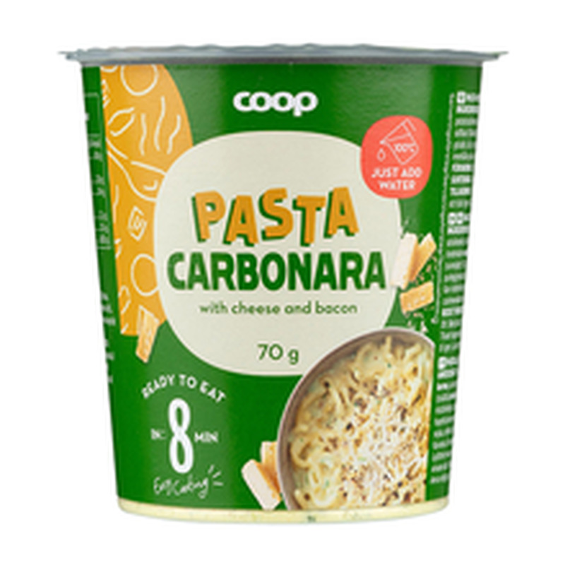 Coop pasta carbonara juustu ja peekoniga 70 g