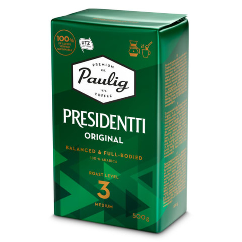 Kohv jahvatatud Paulig Presidentti Original 500g