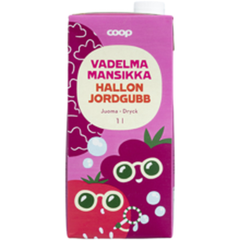 Coop vaarika-maasika mahlajook 1l