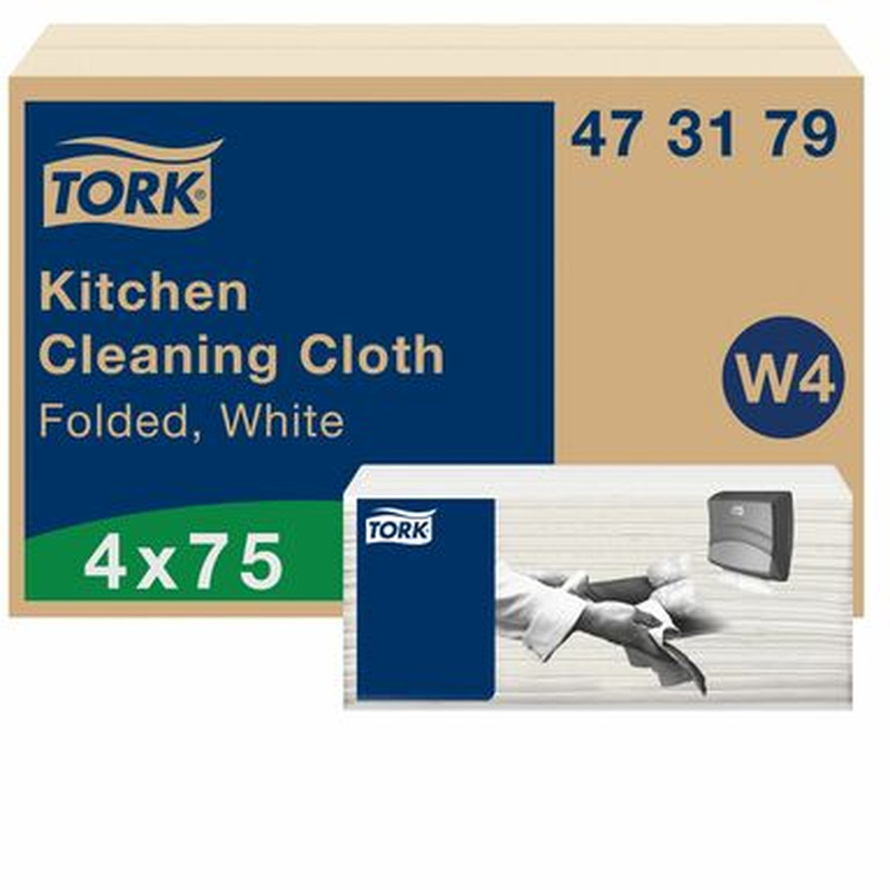 TORK W4 Premium Puhastuslapp 75tk (1 kihiline, valge)