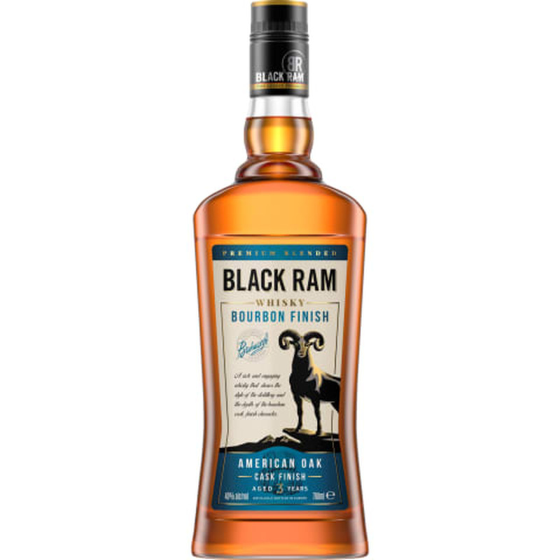 Whisky Black Ram Bourbon Finish Amarican Oak 3y 40% 0,7l