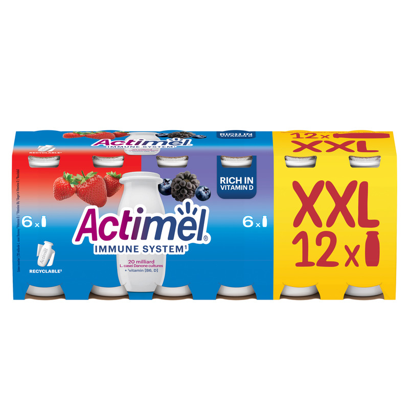 Jogurtijook maasika-mustika, ACTIMEL, 12 x 100 g