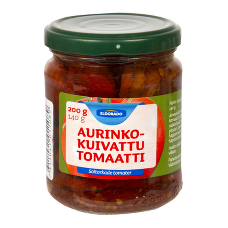 ELDORADO Päikesekuivatatud tomatid 200g (klaas)