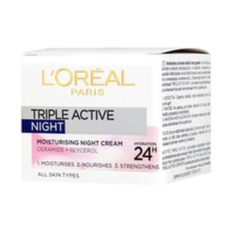 Öökreem Triple Active, L´OREAL, 50 ml