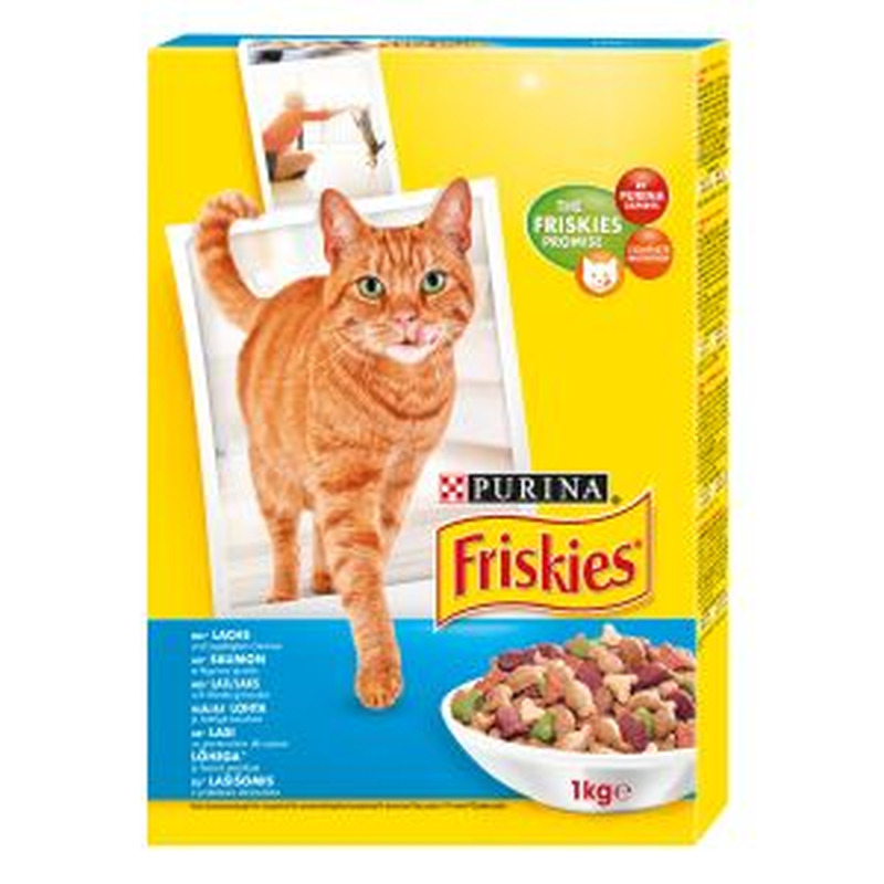 Friskies kuivtoit kassile 1kg lõhe, tuunikala, juurvili