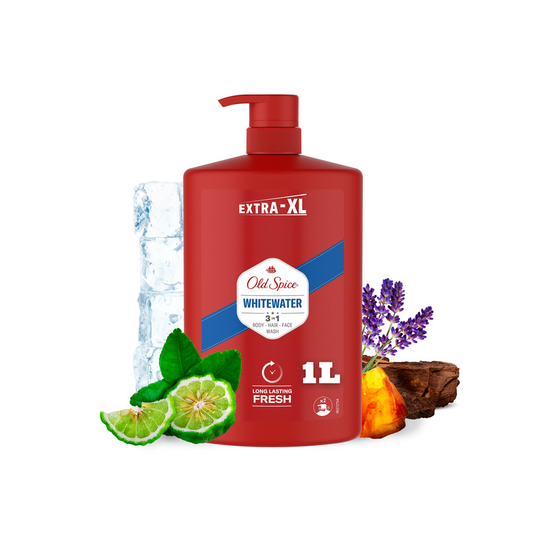 Old Spice Whitewater Meeste Dušigeel Ja Šampoon, 1000 ml