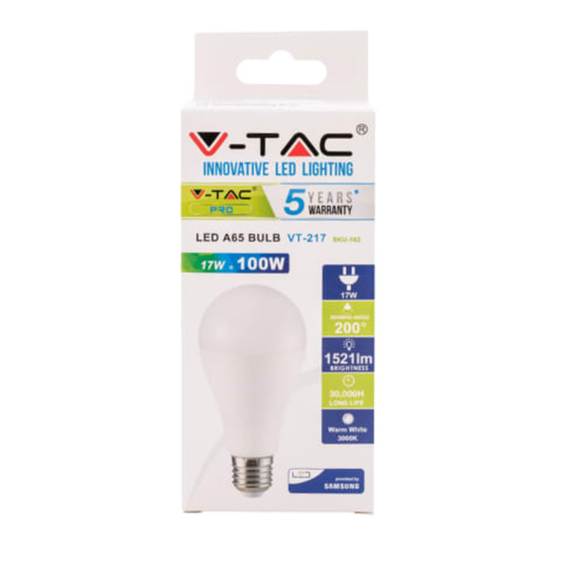 LED Valgusallikas VT-SAMSUNG E27/A65 17W