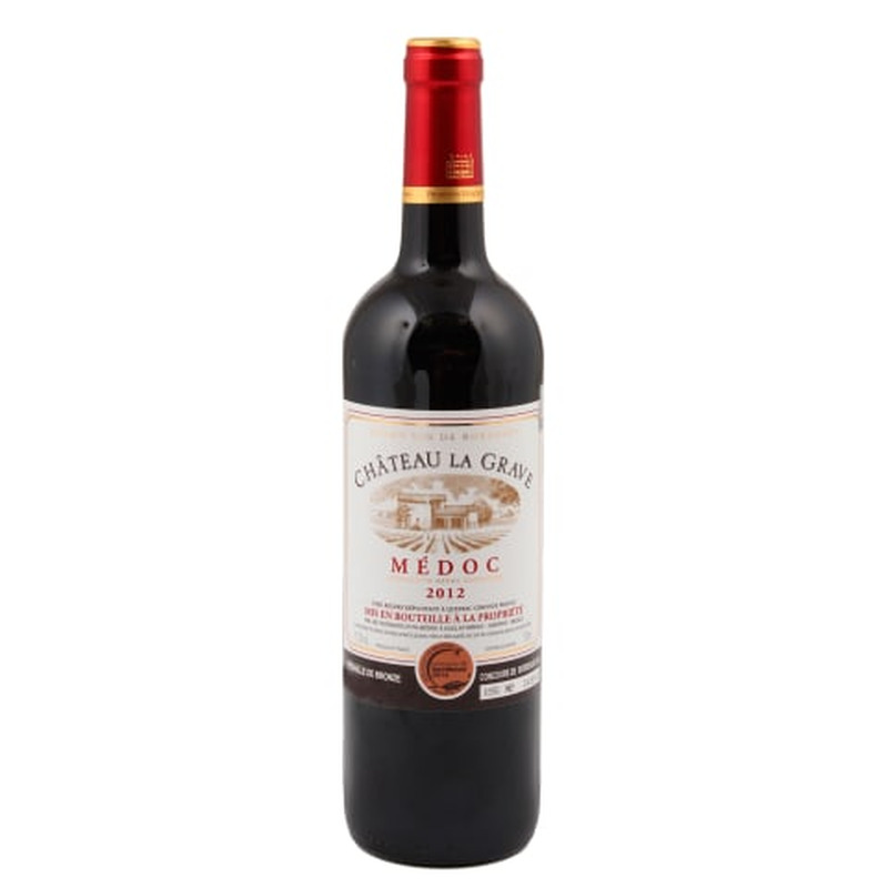 Kaitstud päritolunimetusega vein Chateau La Grave Medoc 0,75l