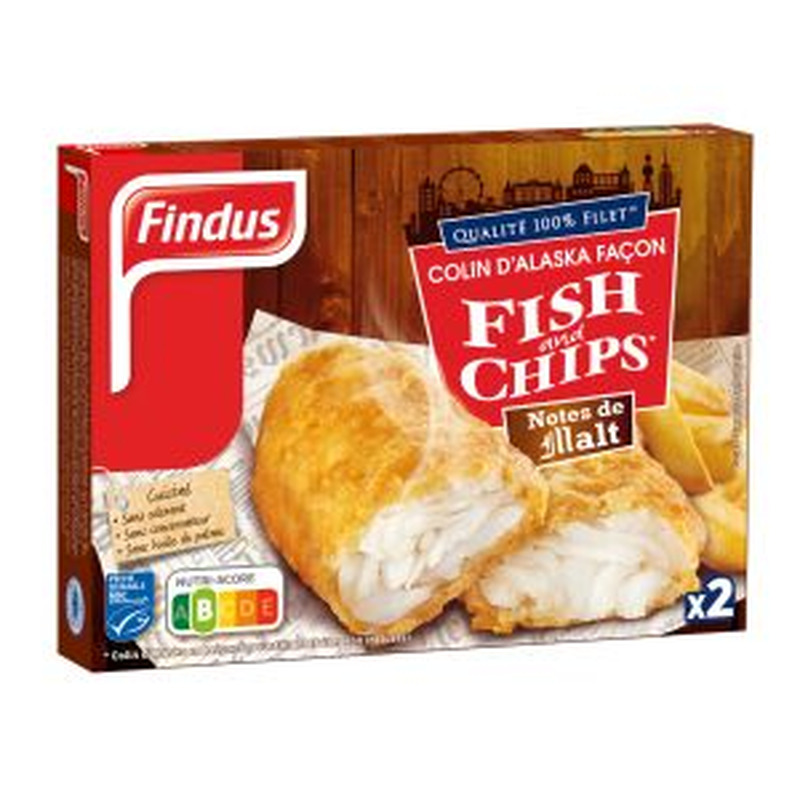 Findus paneeritud kalafileed Fish&Ships 240g