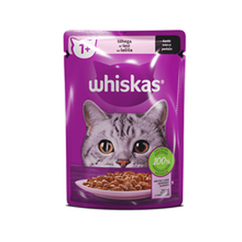 Whiskas 1+ lõhe 85g märgtoit