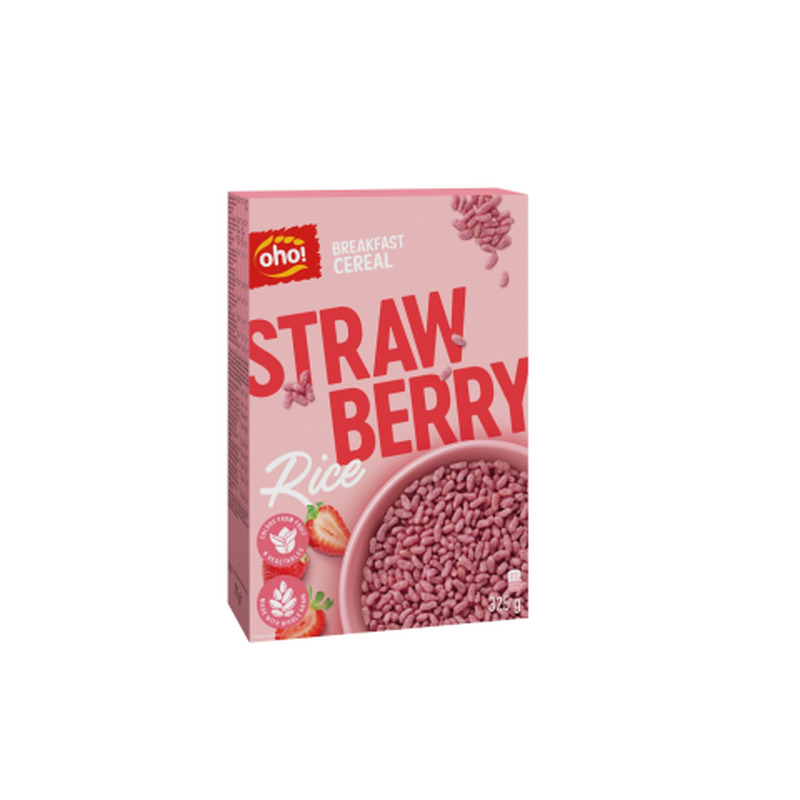 Hommikusöögihelbed maasikamaitselised Strawberry Rice Oho 325g