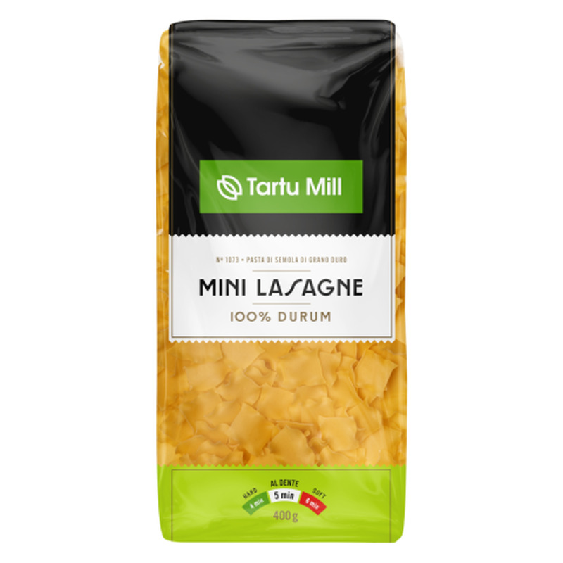 Durumnisupasta Mini Lasagne Tartu Mill 400g