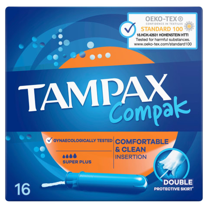 Tampoonid TAMPAX Compak Super PLUS 16tk