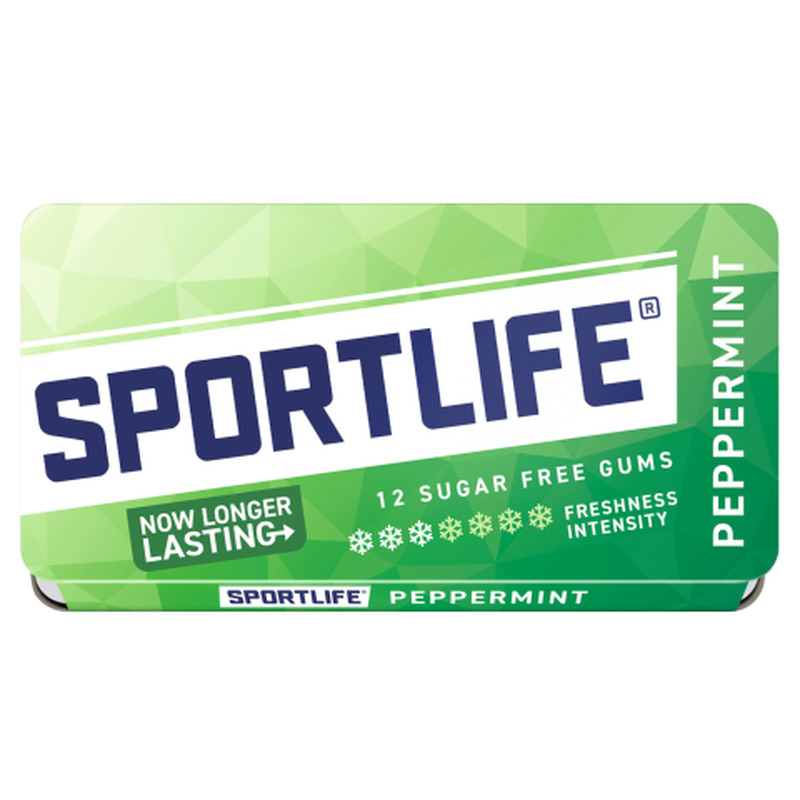 Närimiskumm Sportslife Peppermint magusainetega 18g