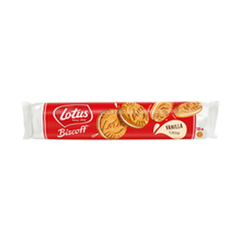 Lotus Biscoff, vanillimaitselise täidisega küpsised, 150 g