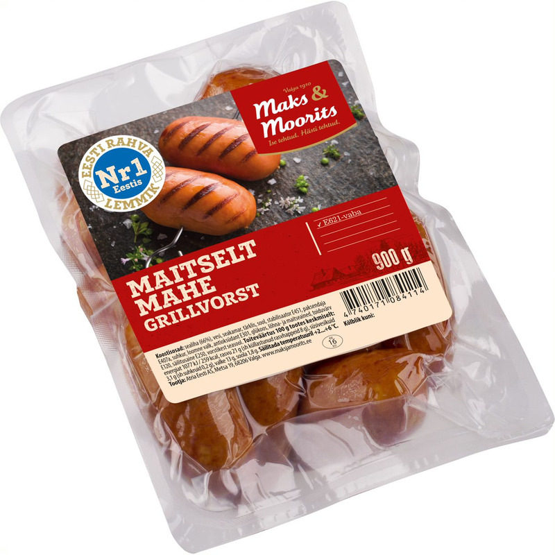 Maitselt mahe grillvorst, MAKS & MOORITS, 900 g